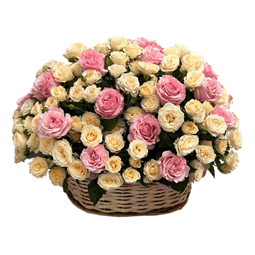 Корзина с розами